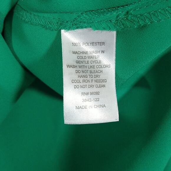 A Dalia Women's Green Flowy Layered Sleeveless Tank Blouse Top Shirt Size S - Picture 9 of 9